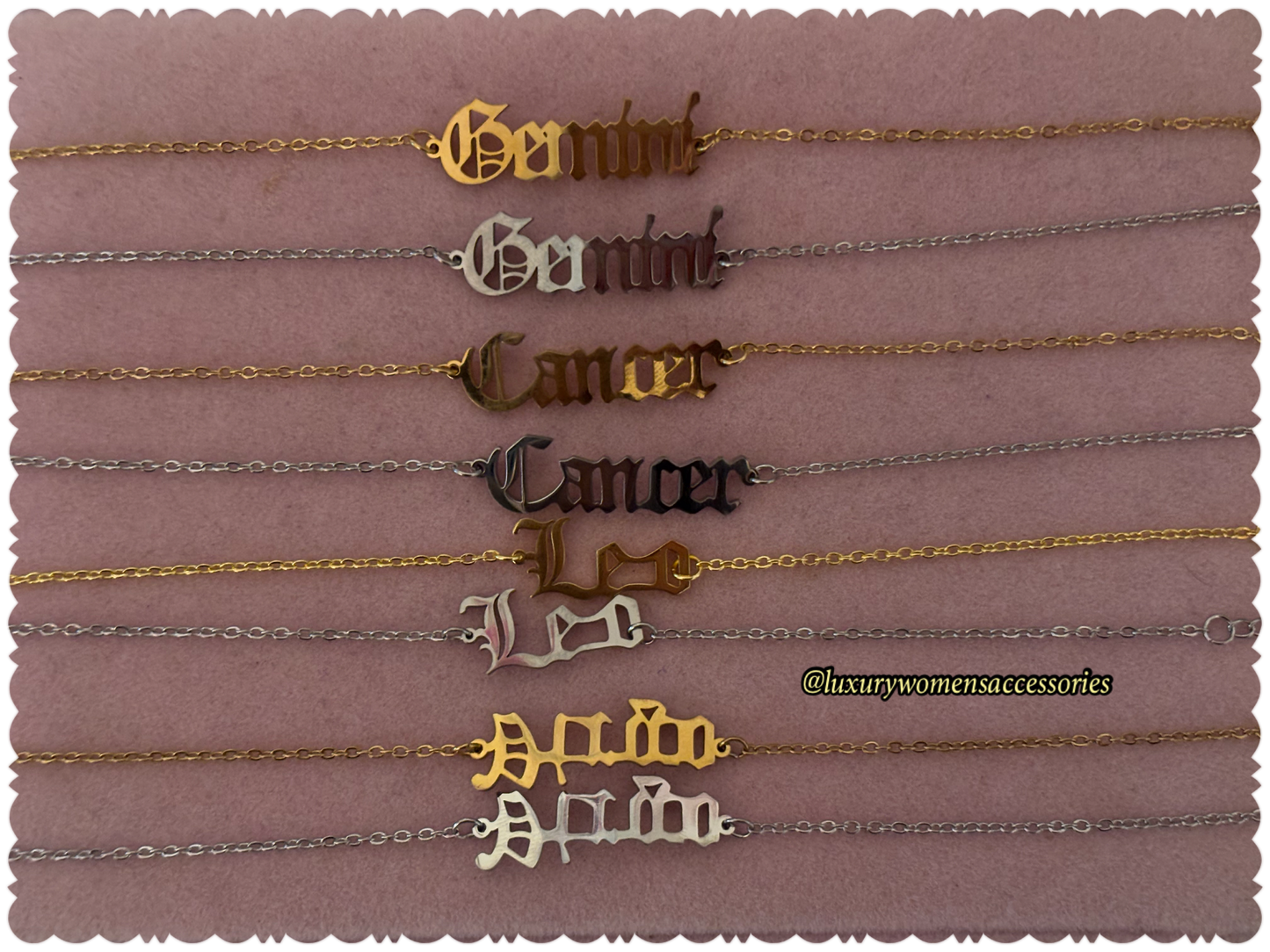 Zodiac Anklets(10inches)