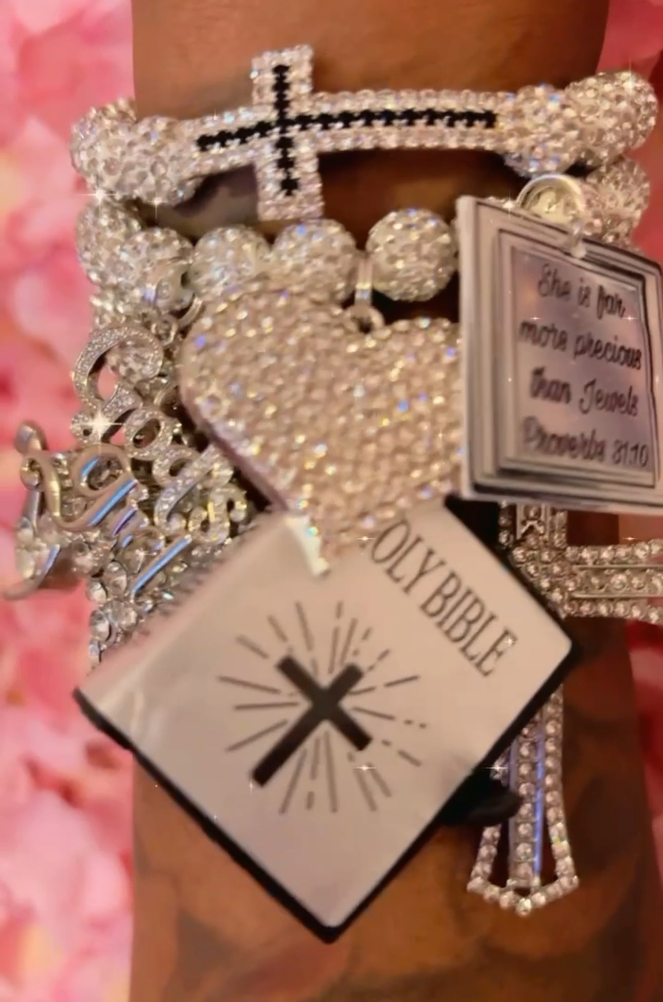 “Custom” Religious Beaded Bracelet Set(set of 3)(Made To Order)