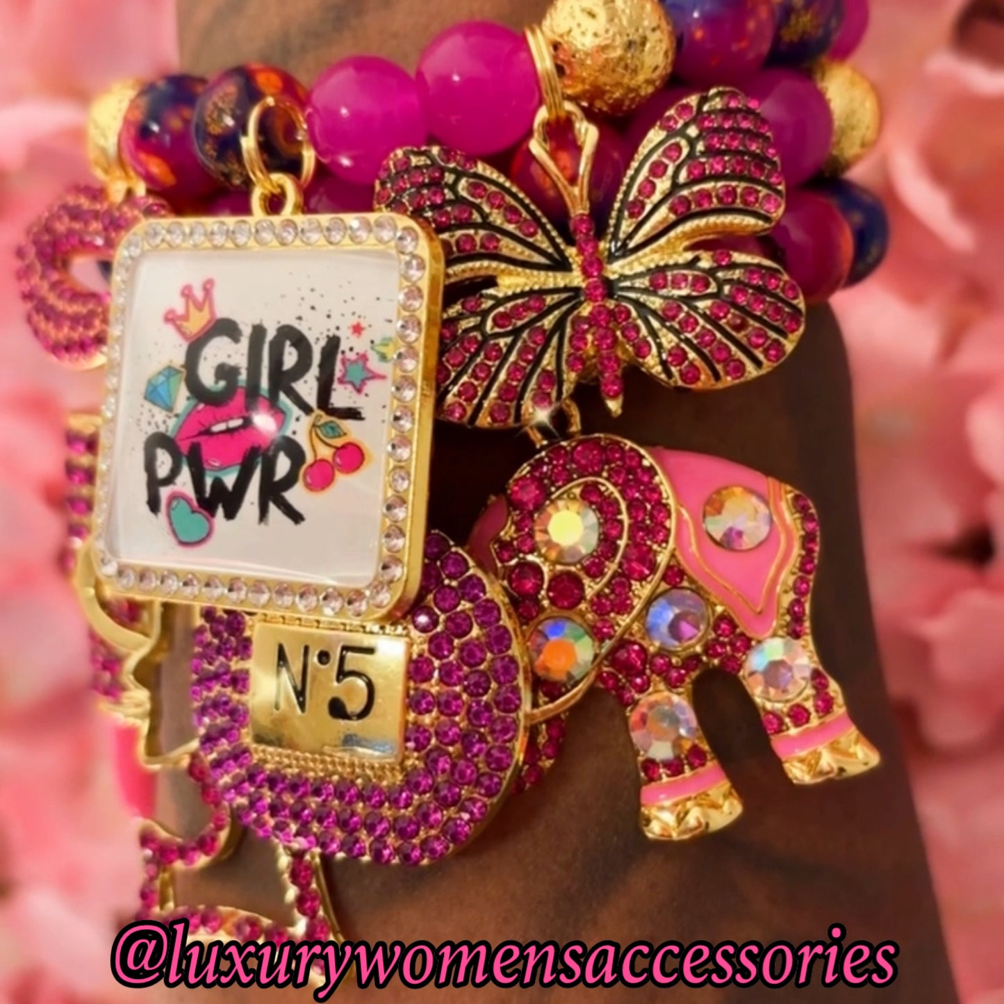 “Girl Power” Beaded Bracelet Set( set of 3)