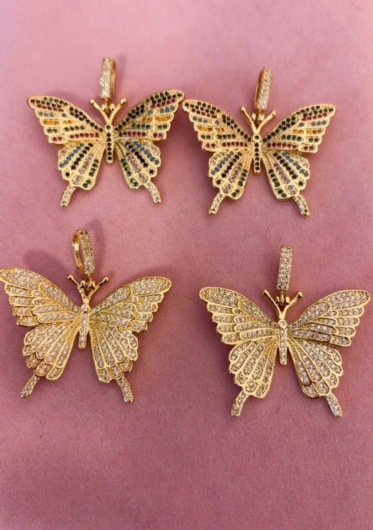 Gold “Bling” Butterfly Charms(1pc.)