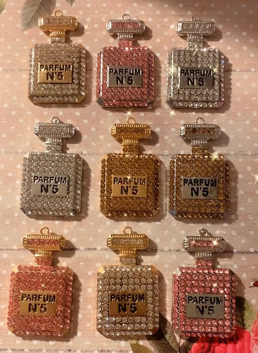 Bling Perfume Bottle Charms(set of 5)